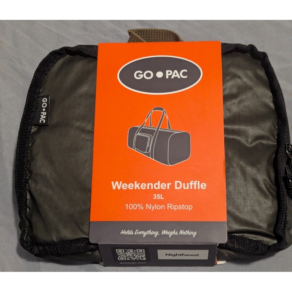 GO PAC Weekender Duffle Large NightForest Waterproof Stain-Resistant Lightweight